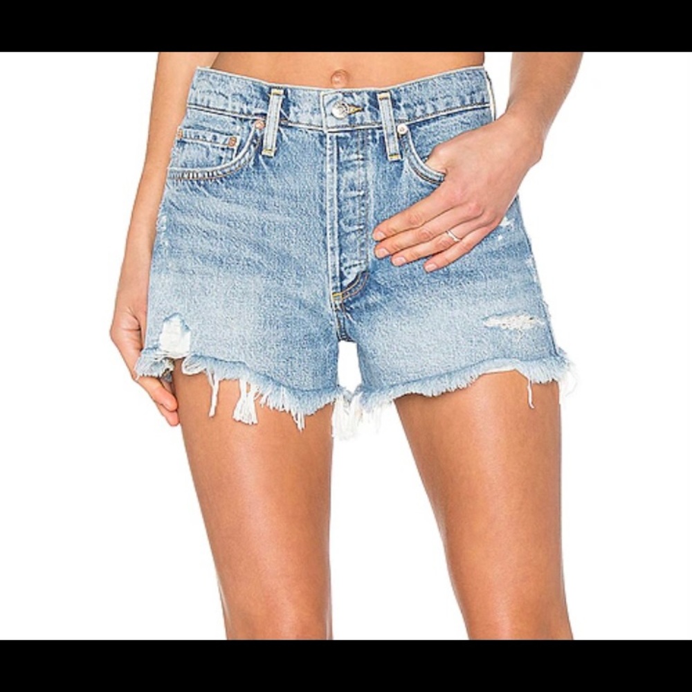 Agolde Light Blue Jean Shorts PARKER